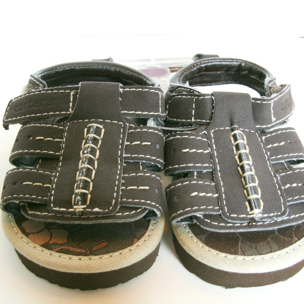 Carter's Boys Sandals Brown Fisherman Size 3 6-9 Months Baby
